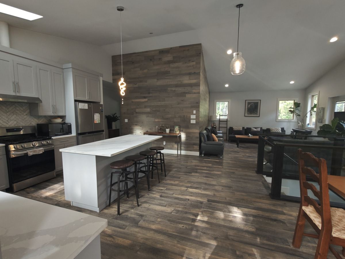 Upstairs kitchen island